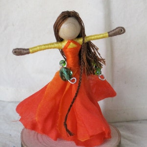 Red Rose Fairy Doll Valentine Doll, Waldorf Flower Fairy, Art Doll, Worry Doll, Faery, elemental image 3