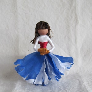 July 4th Flower Fairy Fairy Doll patriotic doll Waldorf Flower Fairy Red, White and Blue image 3