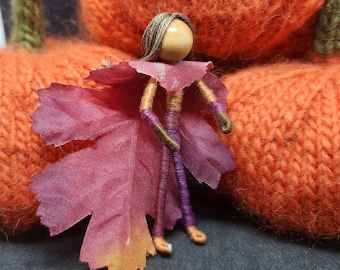 Autumn Fairy Doll,  Waldorf Flower fairy, Woodland fairy