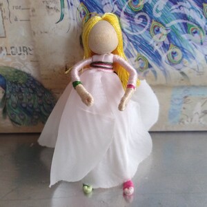 Tippy Toes Rose Fairy Doll - Art Doll, Waldorf Flower Fairy - Valentine&#39;s Fairy - soft pink