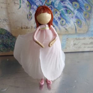 Rose Fairy Doll - Art Doll, Waldorf Flower Fairy - Valentine&#39;s Fairy - soft pink