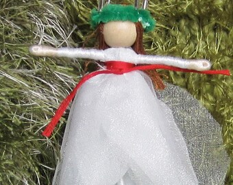 Santa Lucia Flower fairy doll, Christmas fairy, Waldorf fairy doll,  Saint Lucia, Saint Lucy
