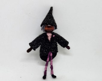 Wise old Halloween Wizard, Waldorf Flower Fairy Doll, Boy Doll