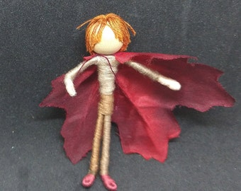 Leaf Boy Doll, Waldorf Flower Fairy Doll, Elf, Flower Fairy Boy, Waldorf, Art Doll, Worry Doll, Faery, elemental