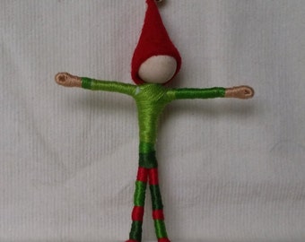 Christmas Elf -  Santa's helper - Waldorf doll, bendy, art, worry doll