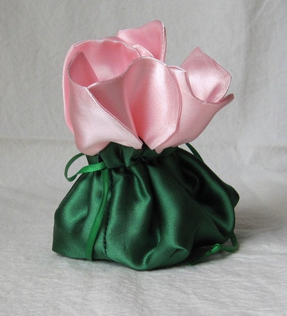SALE - Jewelry Bag, Presentation Bag, Rose,  anti-tarnish jewelry bag, Christmas, Anniversary, Wedding, Valentine's