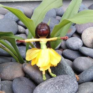 Flower Fairy Doll - Gold and yellow