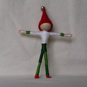 Silver and Gold Waldorf Christmas Elf Elf Doll image 2