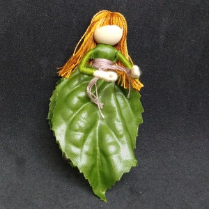 Waldorf Flower Fairy Doll  - Mother Earth Elemental Art Doll, Worry Doll, Faery, elemental