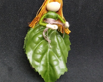 Waldorf Flower Fairy Doll  - Mother Earth Elemental Art Doll, Worry Doll, Faery, elemental