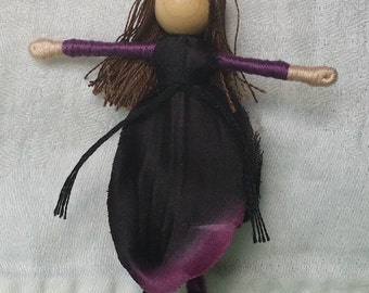 Lila Orchidee Halloween Fairy Doll - Hexe, Blume Fee Puppe