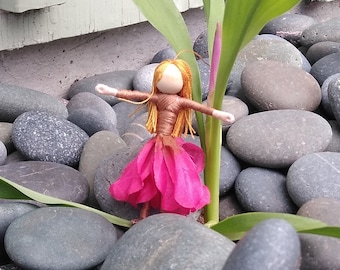 Flower Fairy Doll - Flower Art Doll