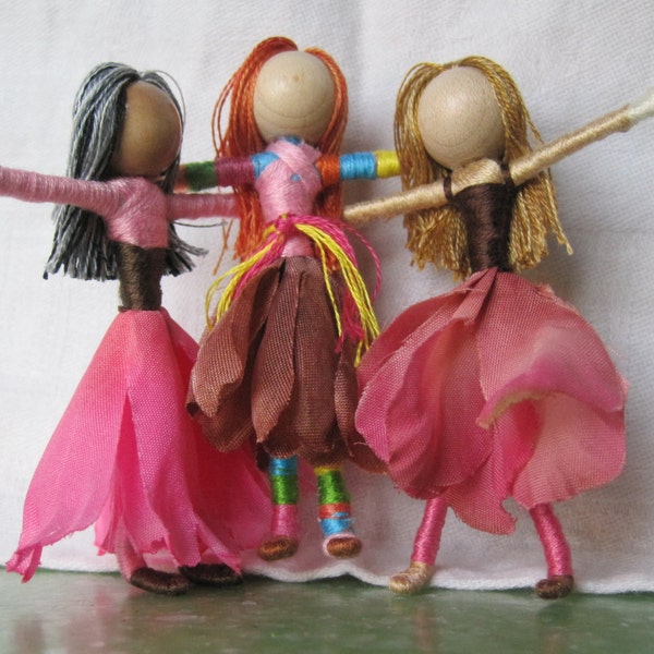 Flower  Fairy Ornament, Fairy Dolls, Christmas Ornaments, Waldorf Flower fairies, Custom order - gift set