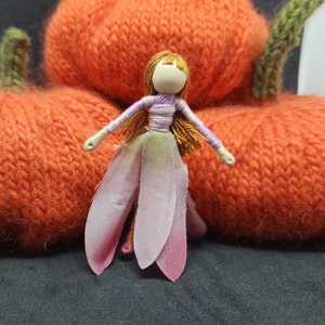 Waldorf Flower Fairy Doll - Fall Art Doll, Worry Doll, Faery, elemental