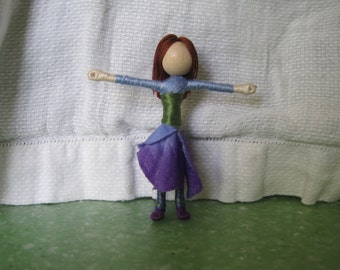 Blue Hydrangea Fairy Doll - Waldorf Doll - Flower Fairy - Art Doll, Worry Doll, Small fairy doll