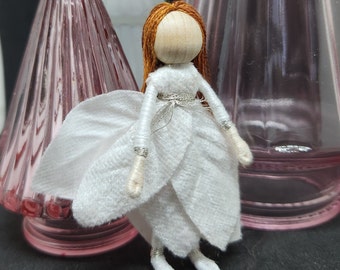 Flower fairy - Christmas Fairy - Snow series - Christmas elf - Waldorf doll