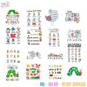 Plus de 15 affirmations de caractère pour enfants (je lis toujours des livres pour enfants au format png, livre de bibliothèque d'enseignants, école maternelle, retour à l'école)