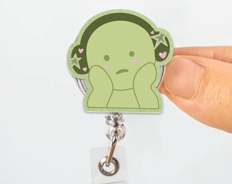 Kawaii IV Nurse Badge Reel | Retractable Pastel Medical Holder ID, Music Lover