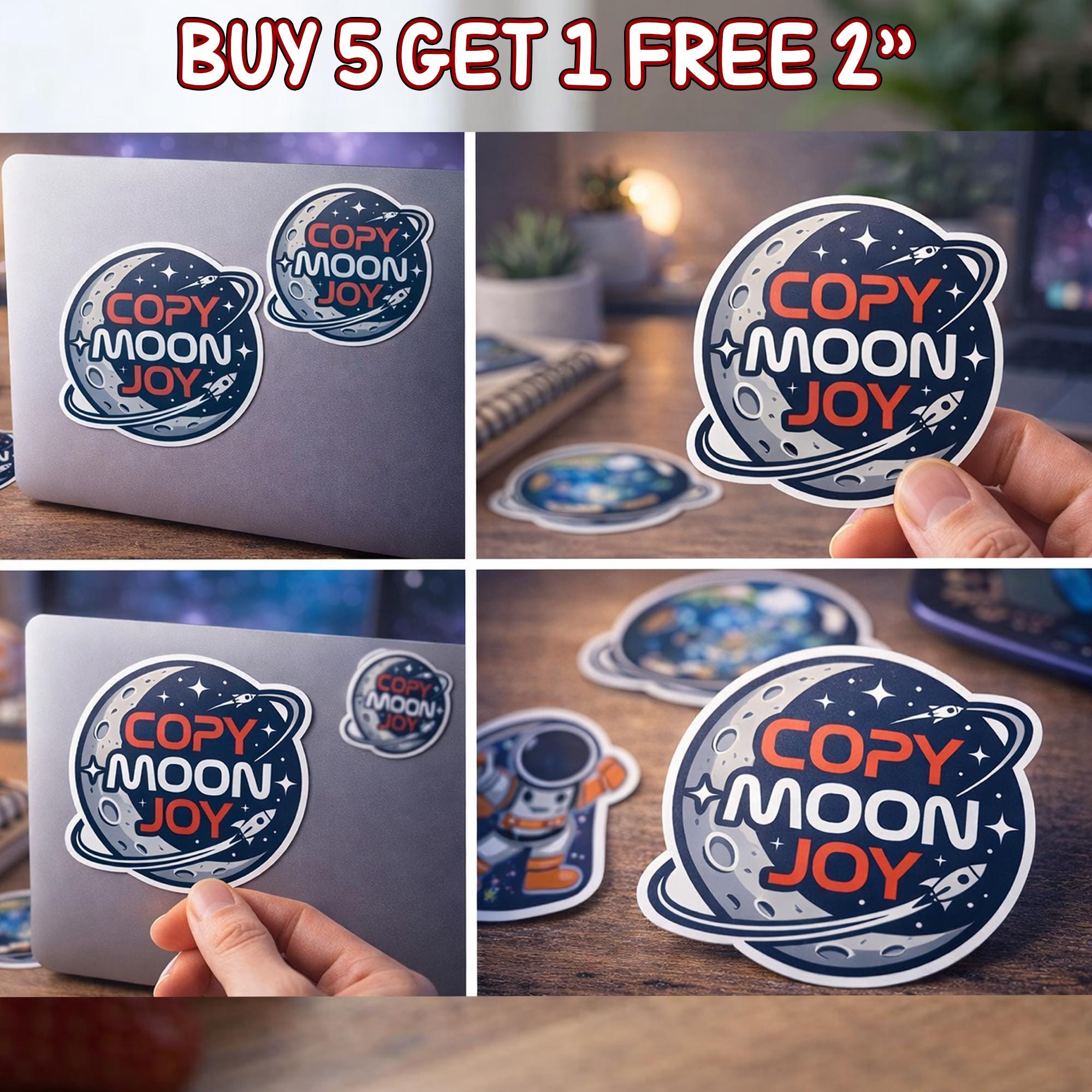 Copy Moon Joy Sticker, Artemis II Mission Magnet, NASA Astronaut Decal ...