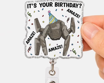 Portatarjetas retráctil Project Hail Mary, portatarjetas de identificación de ciencia ficción inspirado en Rocky, es tu cumpleaños Amze, clip retráctil Amaze Amaze