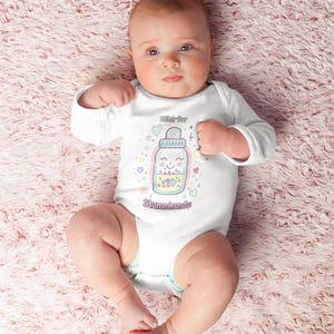 Grappige babyromper - &quot;Milch-Bar Stammkunde&quot;-ontwerp - katoenen uniseks outfit