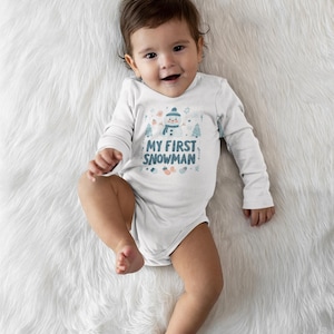 My First Snowman Baby Bodysuit: Winter Outfit, Christmas Keepsake