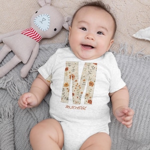 Personalisierter Baby Bodysuit – Individuelle Initialen & Name – Neugeborenen Outfit für Jungen und Mädchen