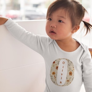 Personalized Baby Onesie: Custom Name & Initial Bodysuit