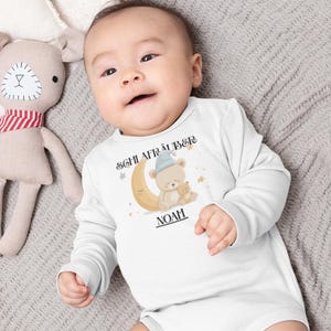 Personalized &quot;Schlafräuber&quot; Baby Bodysuit: Newborn Gift