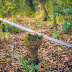Hand Forged Handmade Survival Full Tang Sword, Villagers Using Water Tempered Sharpen knife, Carbon Steel, Ready To Use