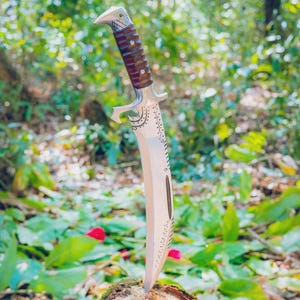 13 Inches Kukri Knife | Handmade Bowie Hunting knife | full tang machete, Ready to use Tactical knife | Balance water tempered