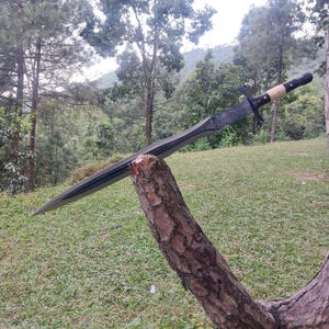 29 inch Hand Forged Sword - Hand-Forged from High-Grade Carbon Steel and Rosewood Handle | Christmas Gift
