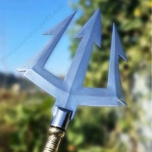 Hand Forged Customized Aquaman&#39;s Trident: 17-Inches Handmade Masterpiece Blade