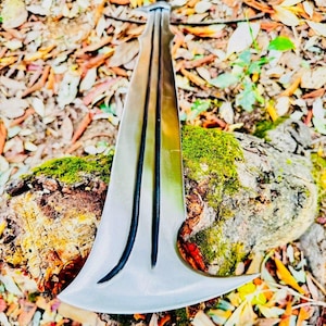 31 Inch Custom Handmade Long Survival Sword Knife | Full Tang Carbon Steel Blade Carved Guard Tactical Hunting Sword with Leather Sheath