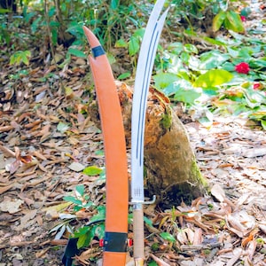 30 Inch 2 Fuller Hand Forged Viking Sword Knife | High Graded Carbon Steel Blade Edge with Carved Pommel | Working Sword Hunting Knife