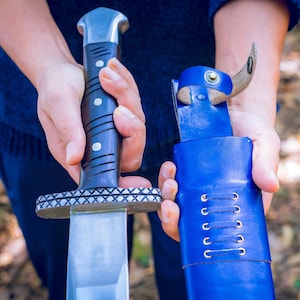 25 Inch Custom Viking Hand Forged Survival Full Tang Sword, Balanced Water Tempered Sharpen knife, Carbon Steel, Ready To Use