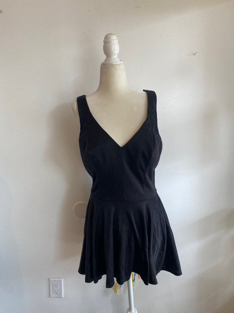 Vintage Black Perfection Fit by Roxanne One Piece Classic Swimsuit size 16/38 C Cup image 3