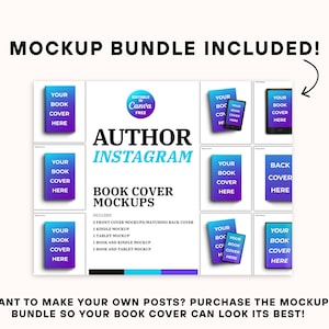 Author Instagram Post Templates: Author Bookstagram Social Media Kit (Canva Editable Digital Download) image 5