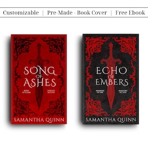 Premade Fantasy Book Cover Duology: Full Wrap Design, Customizable eBook & Print