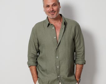 Forest Men's Linen Shirt