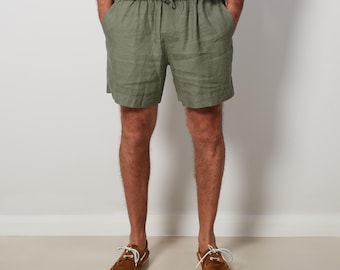 Forest Men's Linen Shorts