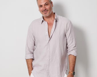 Orchid Men's Linen Shirt