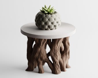 Soporte para plantas Arboris para plantas de interior • Pedestal orgánico para macetas • Tamaños pequeño y grande • Hecho en Texas