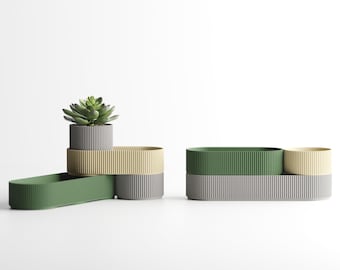 Stackable Modular Desk Organizer – Minimalist Office Storage for Pens | Accessories | Small Items | Planter Tray