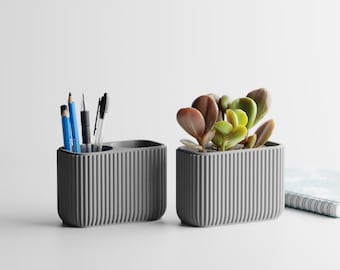 Desk Organizer | Pen Holder | Modern Home Office Decor | Minimalist Gift For Him