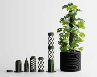 つる性植物用苔棒 • モンステラ、ポトス、フィロデンドロン用の積み重ね可能な植物サポート • テキサス製