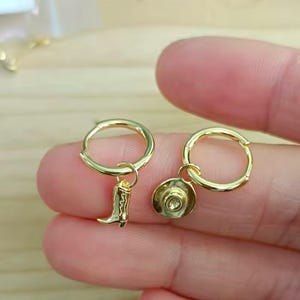 western cowboy boot earrings
