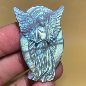 2.1&#39;&#39;+ Natural labradorite quartz,quartz Crystal,Crystal Angel,Angel specimen,Home Decoration Gifts 1pc