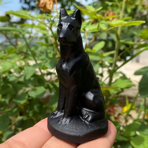 3&#39;&#39;+ Natural Obsidian crystal,quartz Crystal,Crystal dog,Obsidian dog specimen,Home Decoration Gifts 1pc