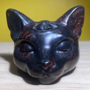 2.1&#39;&#39;+ Natural Red obsidian crystal,quartz Crystal,Crystal cat,cat specimen,Home Decoration Gifts 1pc